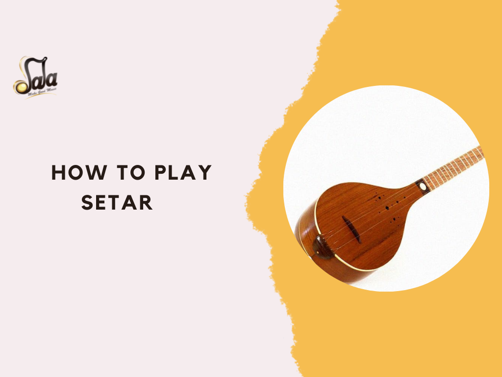 Guide to playing the Persian setar four-string fretted lute with finger technique