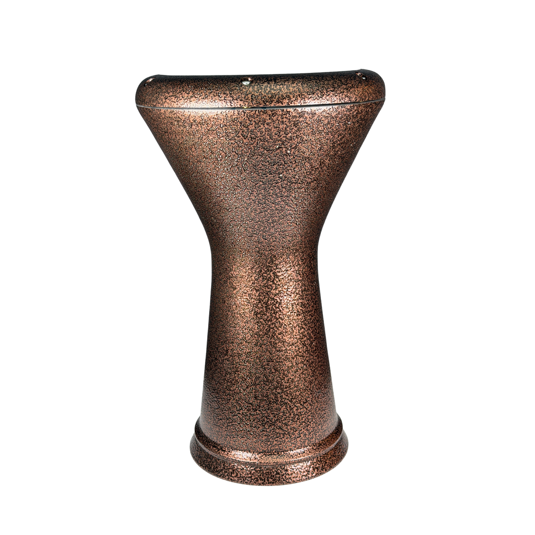 Professional Egyptian darbuka P4 by Sala with cast aluminum body and copper bronze finish