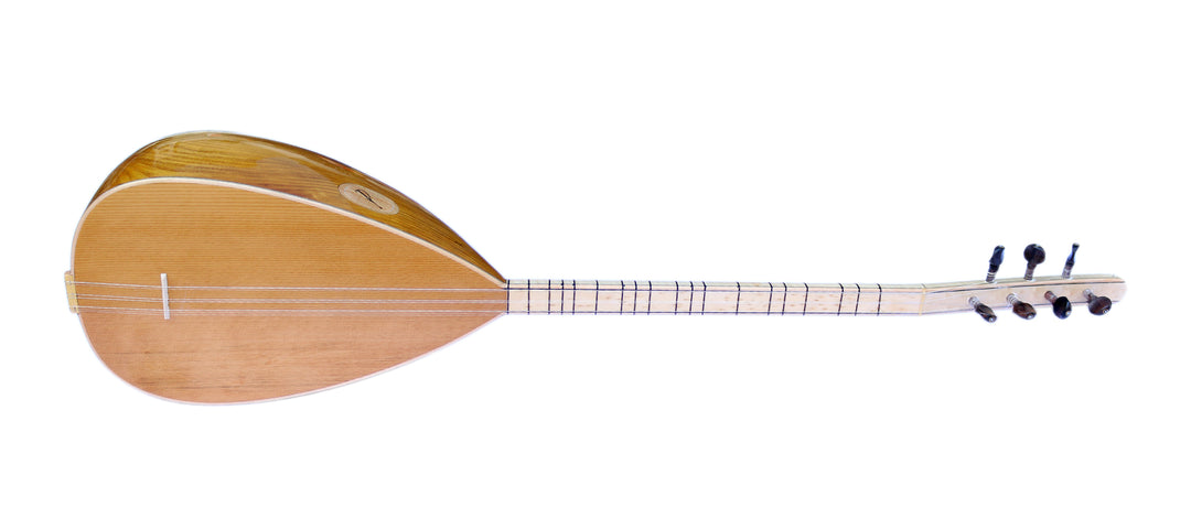 Professional carved mulberry short neck baglama saz DST-407S with Canadian cedar face