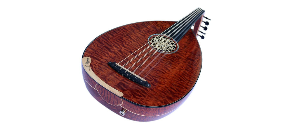 Figured Pomela Arabic electric oud by Miras Lute