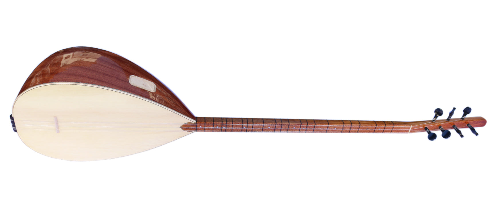 Turc Professionnel Long Cou Acajou Baglama Saz MSL-101-2