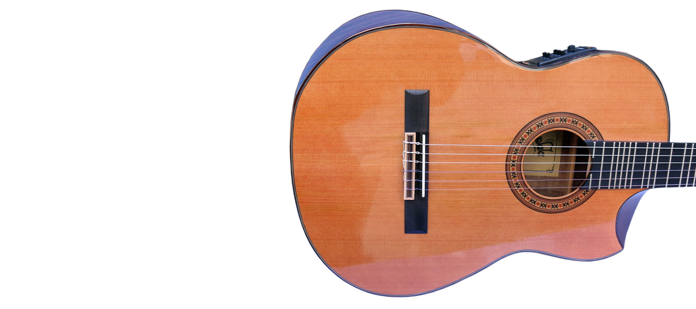 Guitarra clásica eléctrica microtonal profesional con ecualizador KG-5