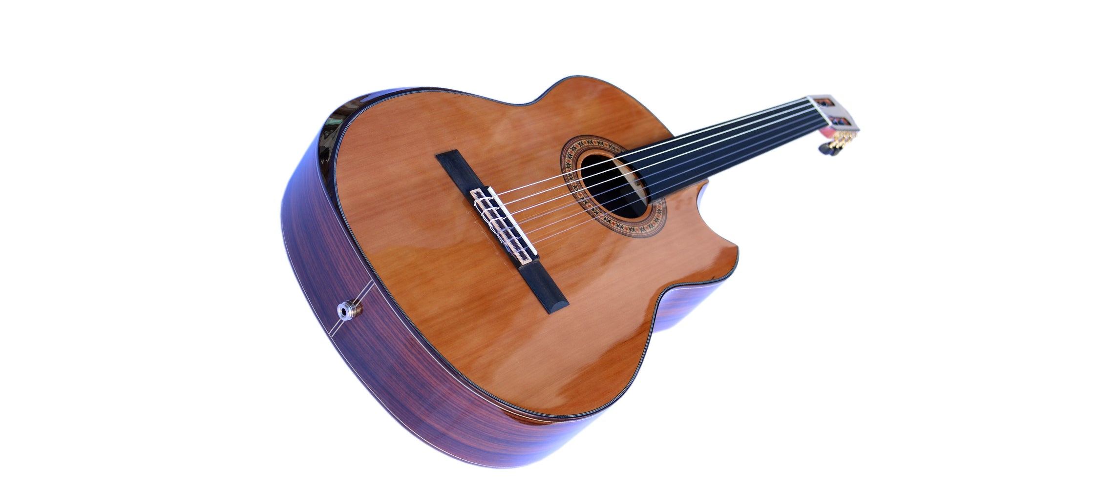 Guitarra clásica eléctrica sin trastes profesional con ecualizador CP-5