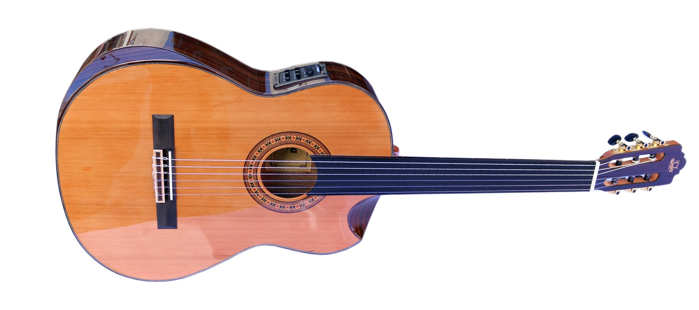 Guitarra clásica eléctrica sin trastes profesional con ecualizador CP-5