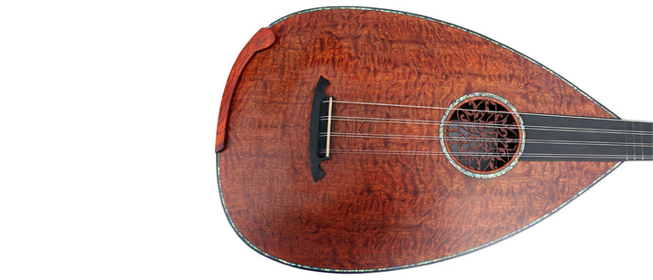 Special electric Turkish lavta LAV-4E by Miras short-neck fretted lute with pickup
