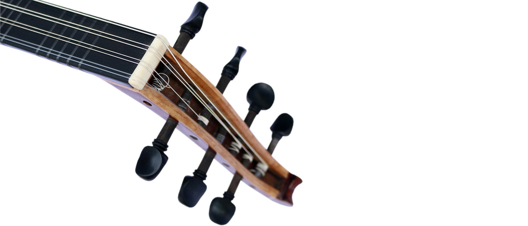 Special electric Turkish lavta LAV-4E by Miras short-neck fretted lute with pickup