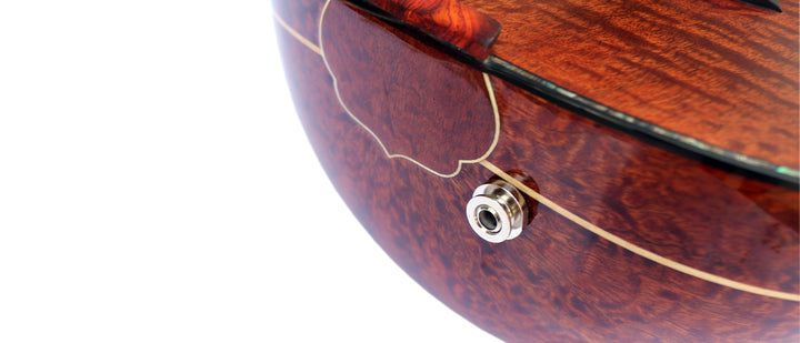 Special electric Turkish lavta LAV-4E by Miras short-neck fretted lute with pickup
