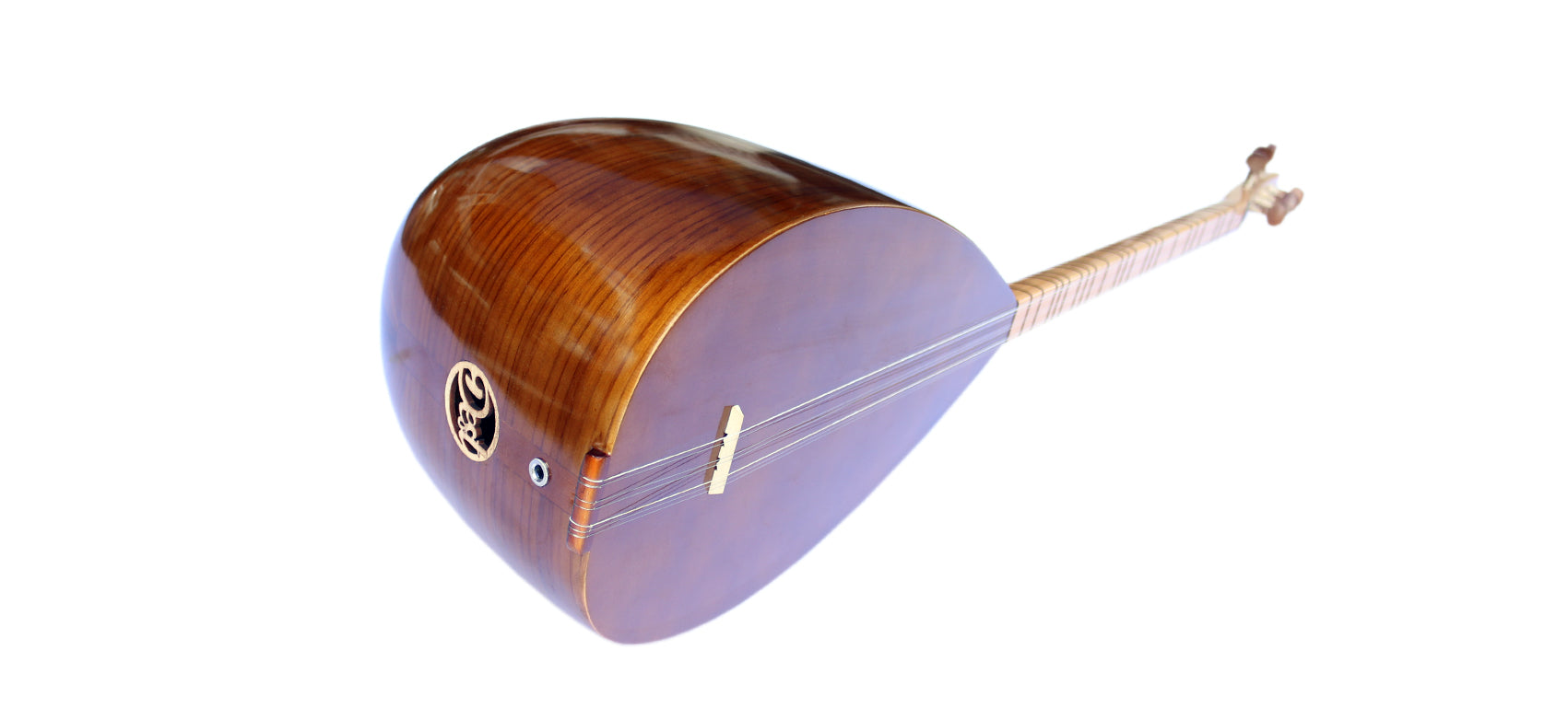 Long Neck Mulberry Baglama Saz, Spruce Face – Sala Muzik