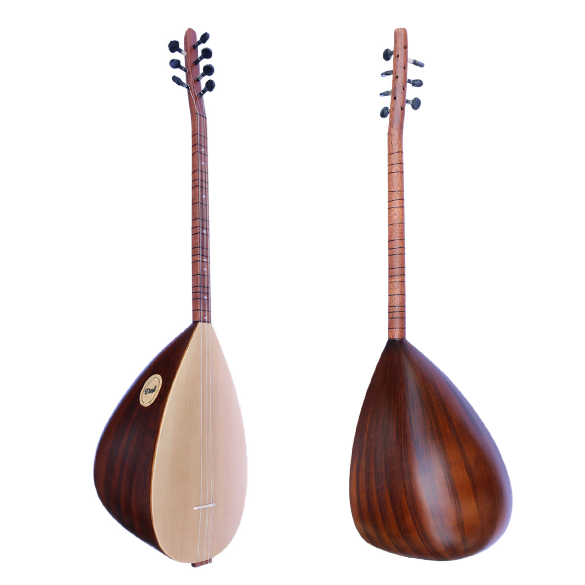 Baglama Saz ASK-201 aus Mahagoni mit kurzem Hals in türkischer Qualität