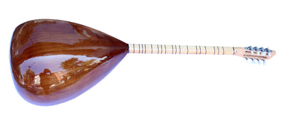 Maulbeer-Baglama Saz ASK-206G mit kurzem Hals, türkische Qualität