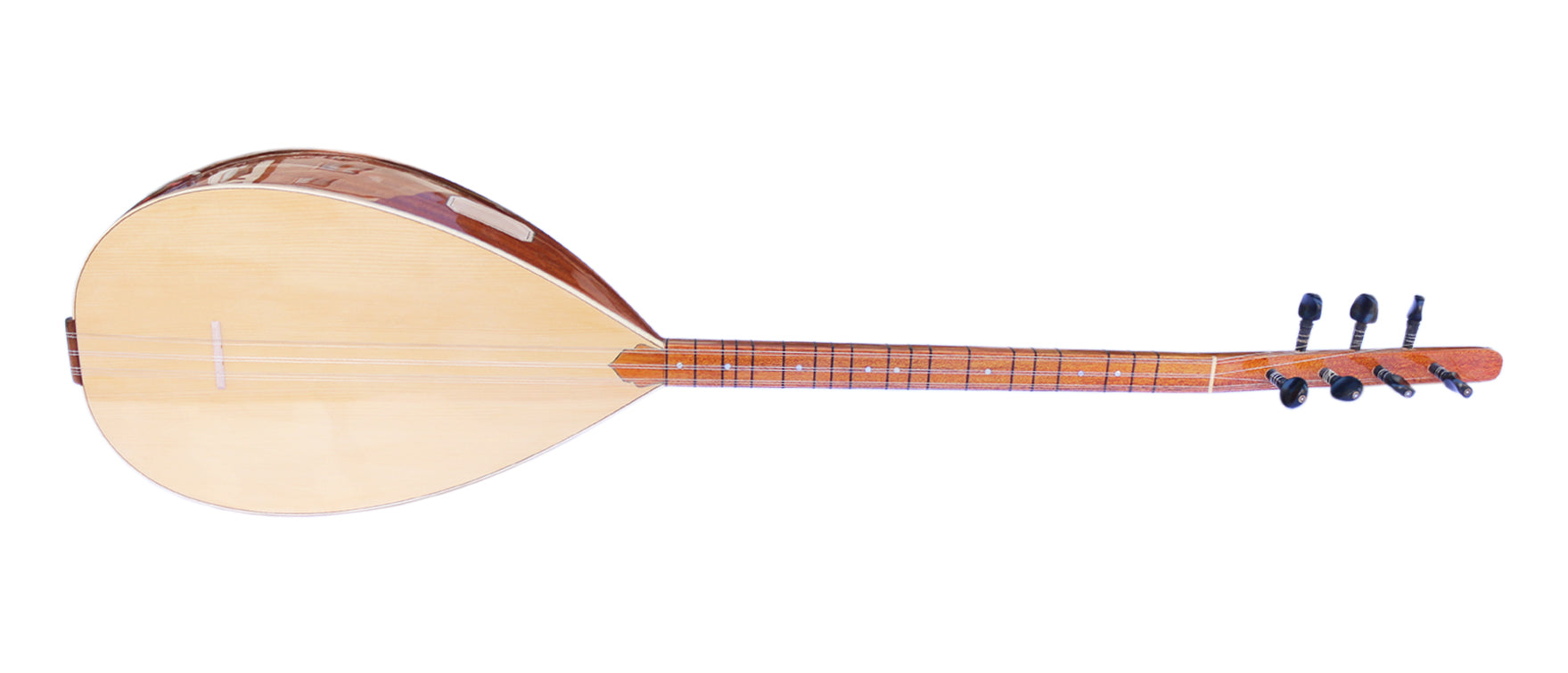 Baglama Saz MSS-101 en acajou à col court professionnel turc