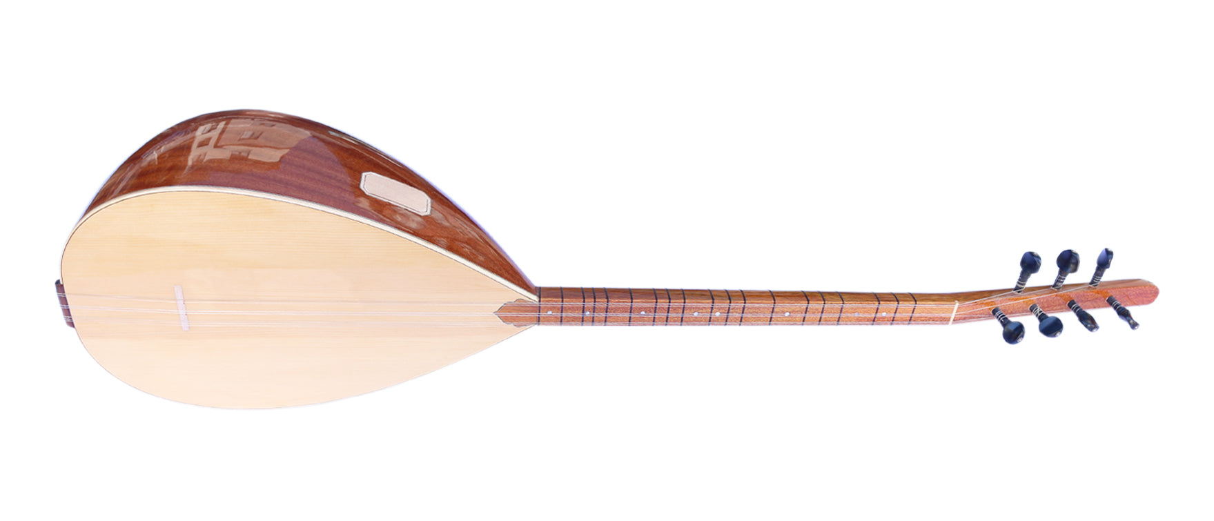 Baglama Saz MSS-101 en acajou à col court professionnel turc