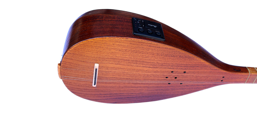 Electric-acoustic Persian tanboor ETM-4 with built-in equalizer and onboard pickup