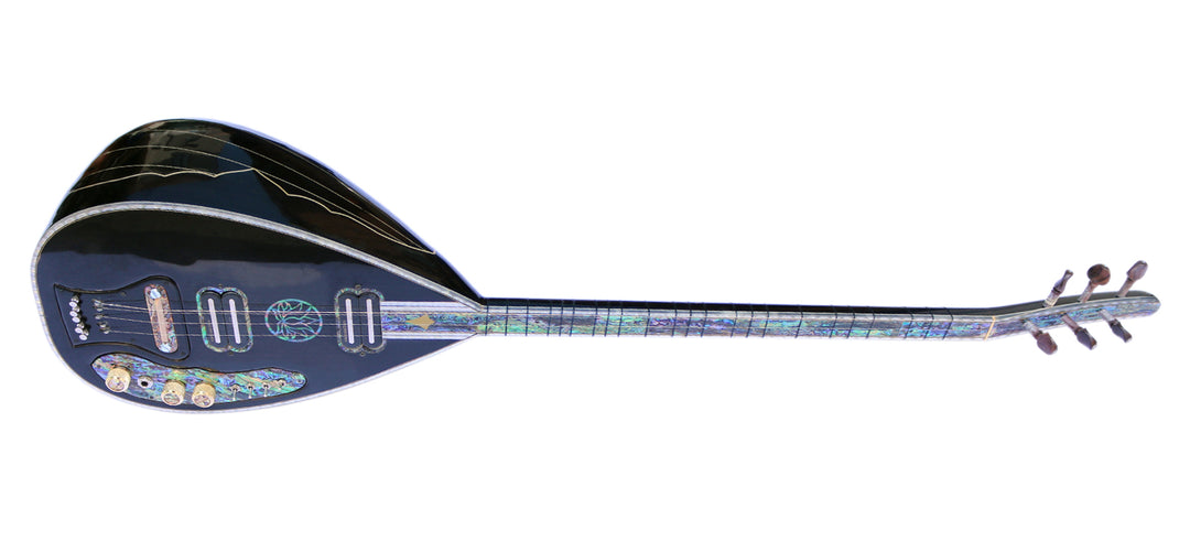 Professional electric baglama saz DES-3 with pearl-inlaid neck for stage performance