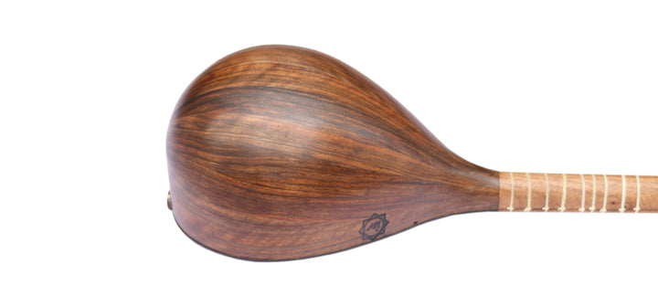 Movlana Persian bam setar MBS-4 long-neck bass lute carved details