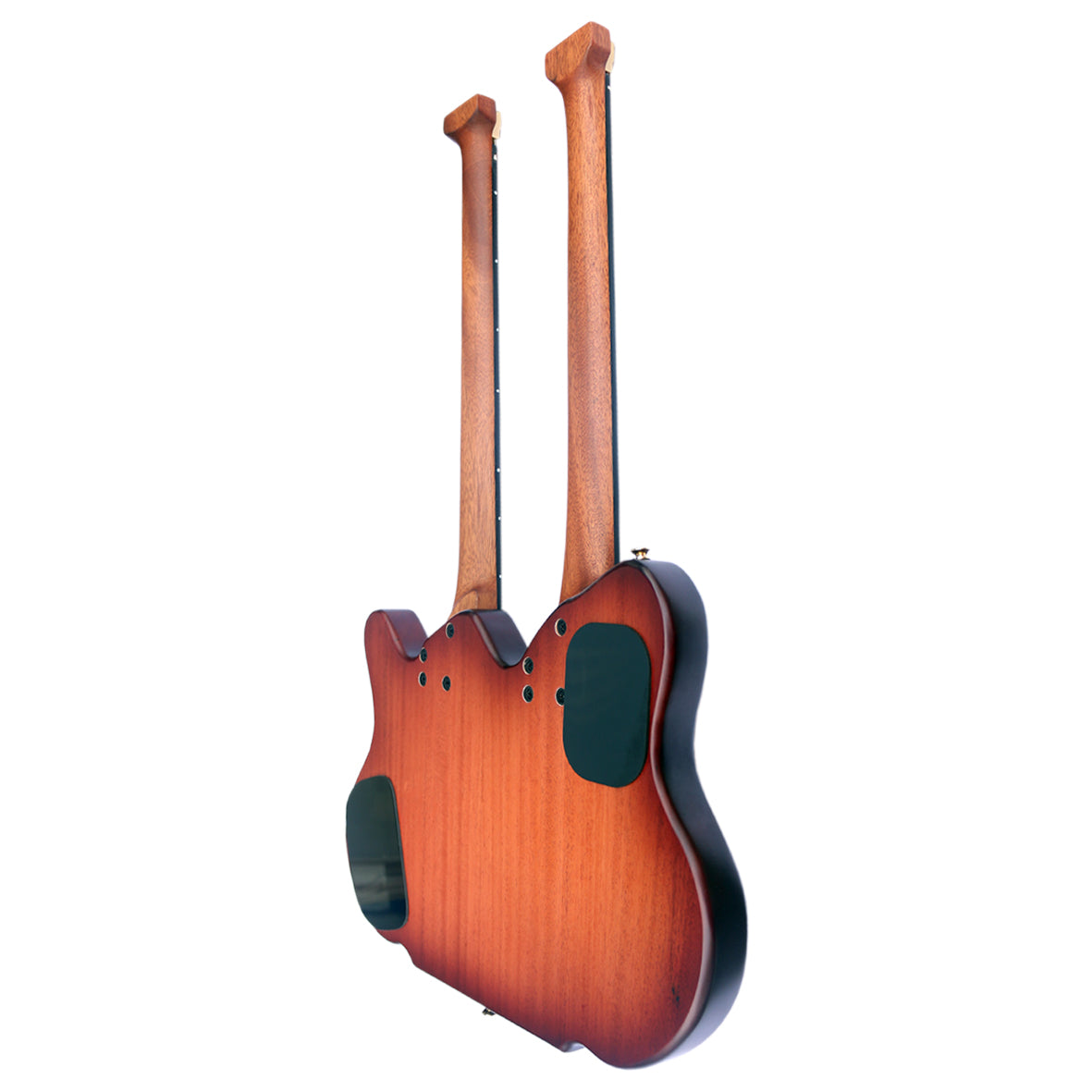 Headless Double Neck: Adjustable Microtonal + Fretless Edition