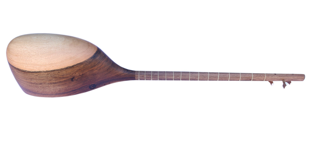 Professional carved walnut Persian tanboor MOT-5 long-neck Sufi stringed instrument