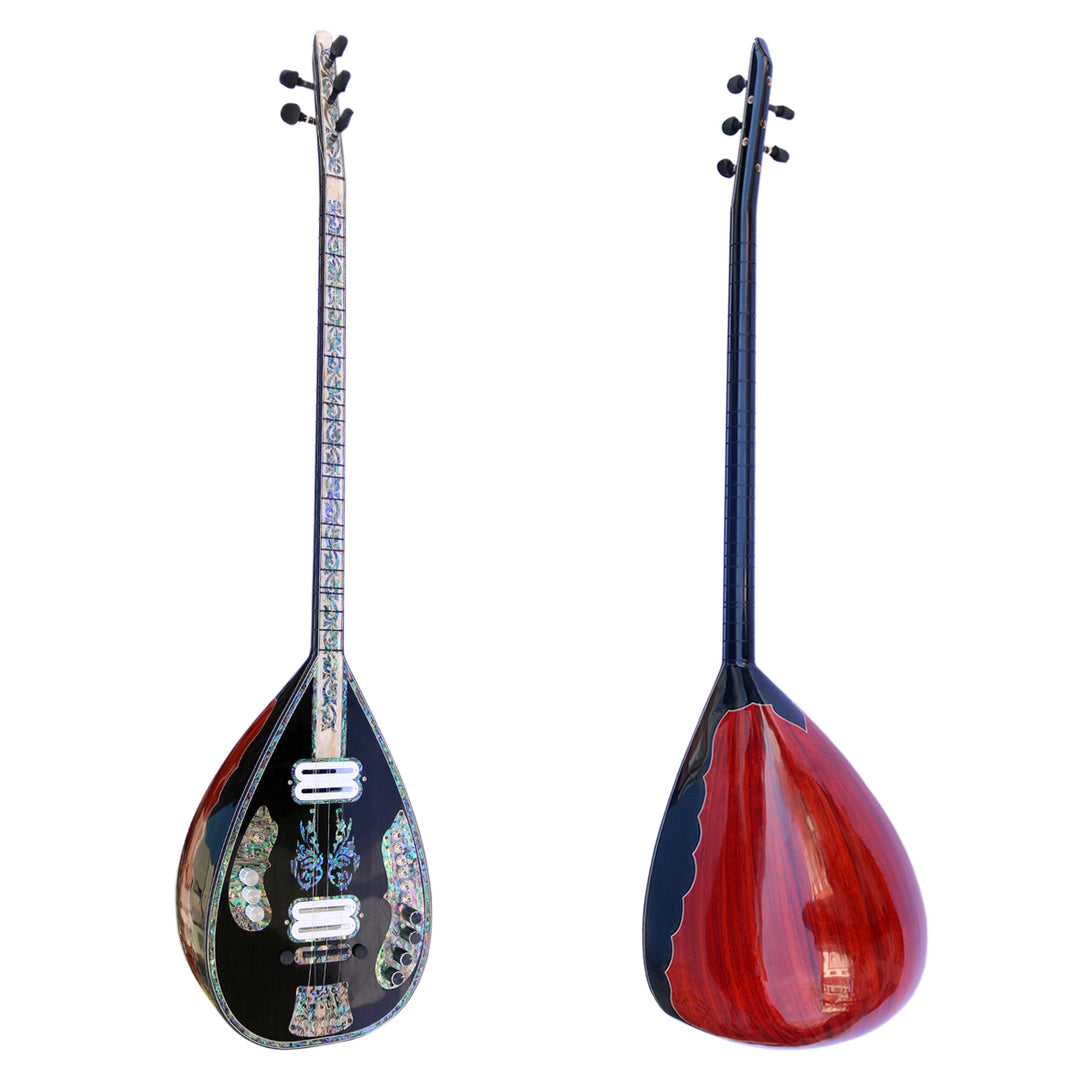 Professional electric saz MES-4 with juniper bowl and built-in Octaver Leslie effects