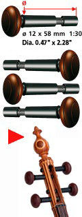 Wittner finetune peg WPK-404A Azeri kamancha replacement detail