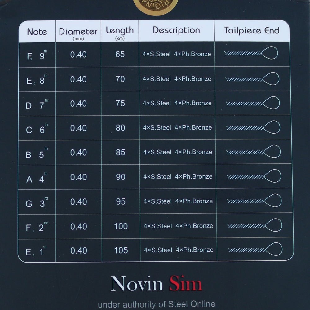 Premium santoor strings NSS-209 by Novin