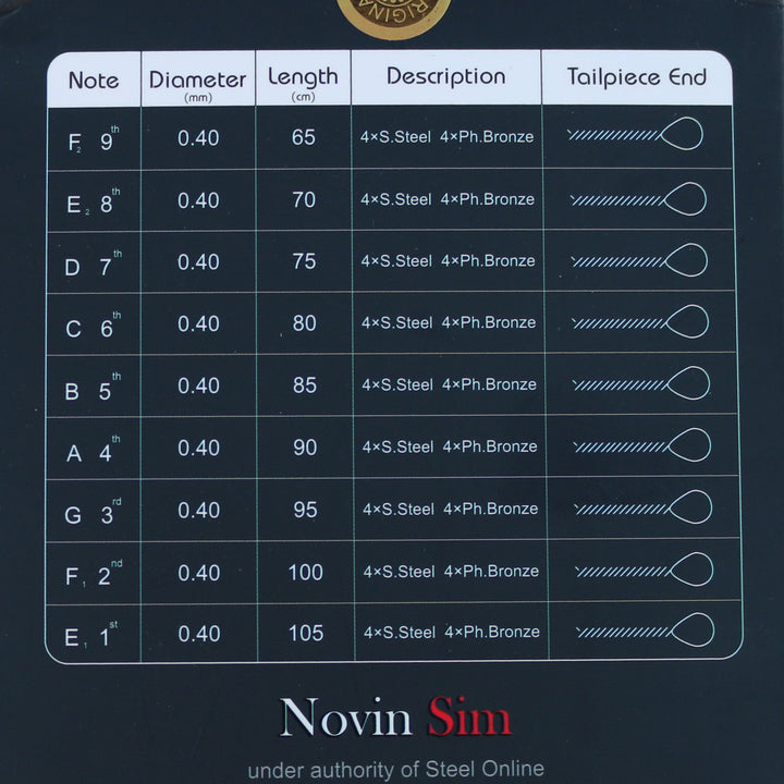 Premium santoor strings NSS-209 by Novin