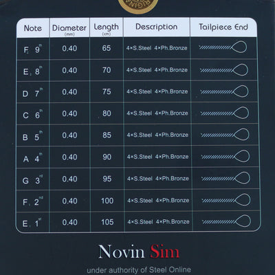 Novin Premium Santoor Strings NSS-209