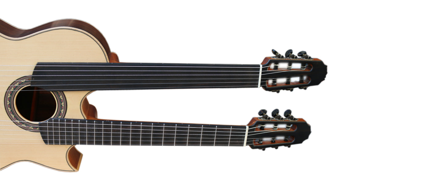 Sala Double Neck Classical Guitar and Fretless Guitar SGP-2