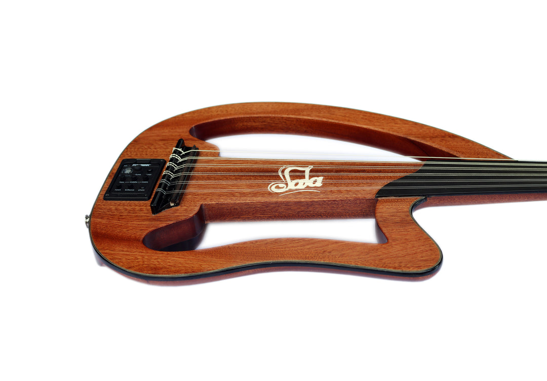 Mahogany Turkish silent electric oud AOS-101 by Sala