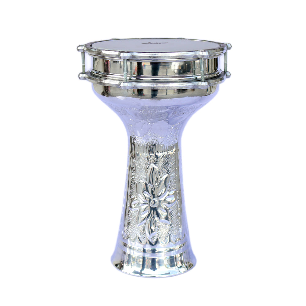 Turkish darbuka with cymbals ZKD-222P by Dest Percussion with aluminum body