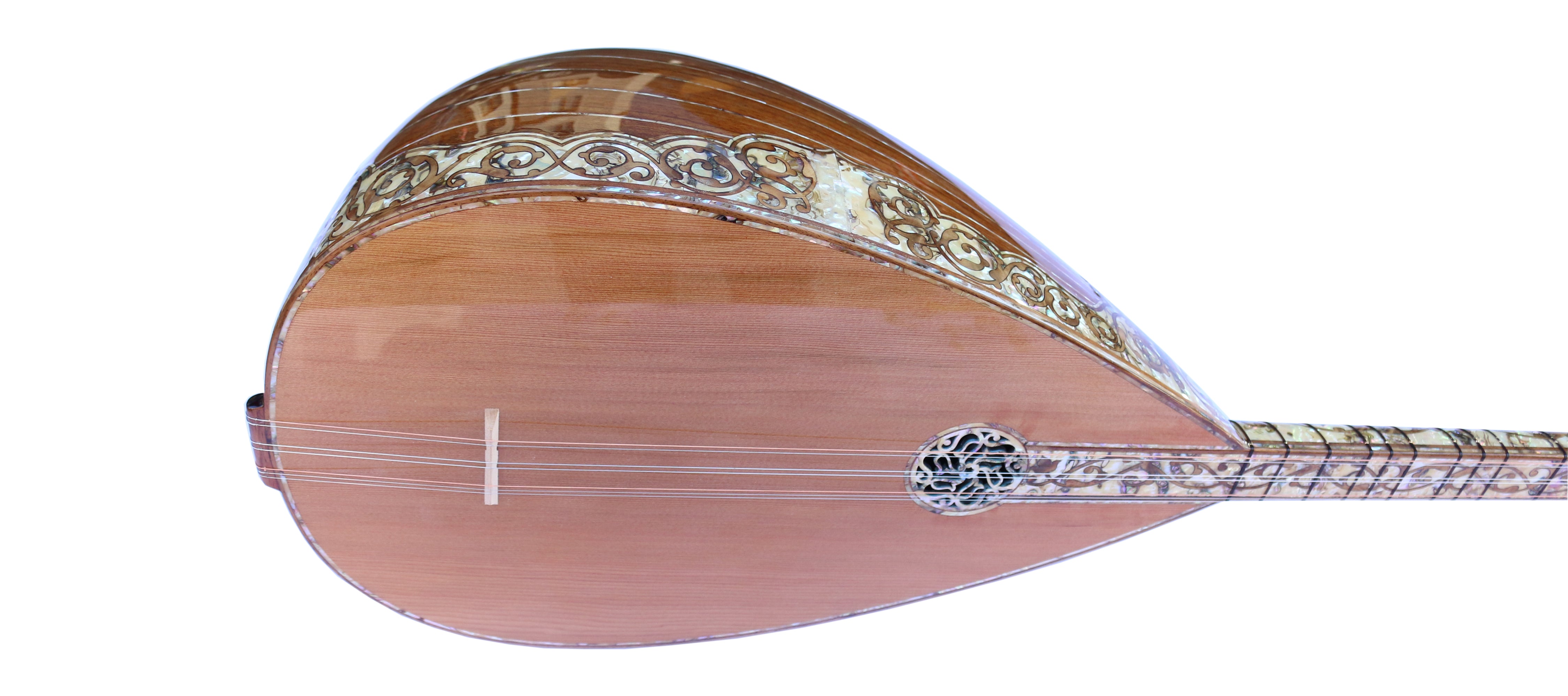 Langhals-Baglama PEARL-1 mit Perlmutteinlagen für die Bühne von Sala