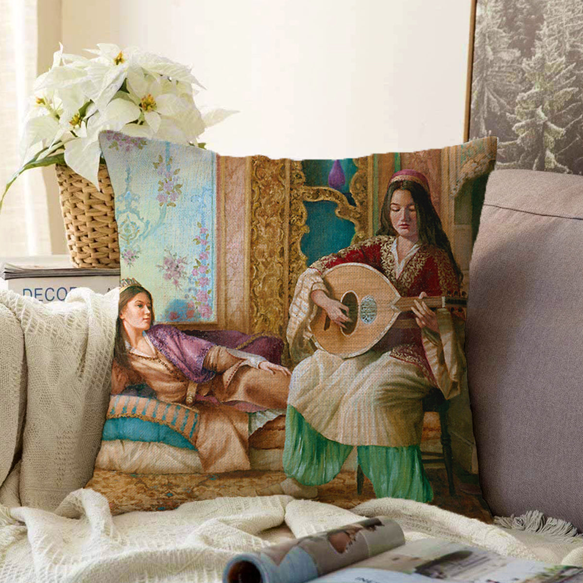 Oud Design Decorative Throw Pillow