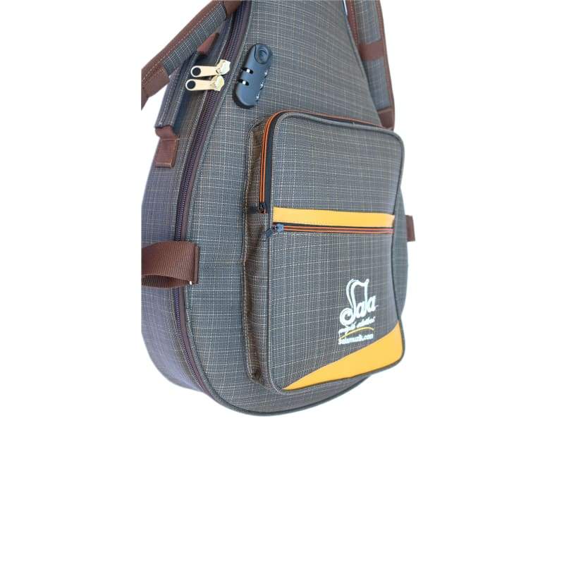 Padded electric oud case SAFE-308 zipper and hardware detail