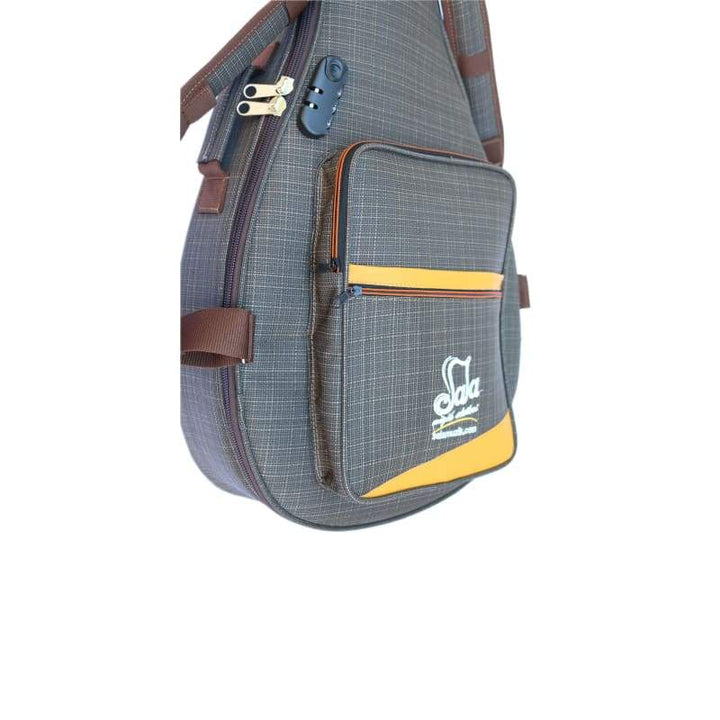 Padded electric oud case SAFE-308 zipper and hardware detail