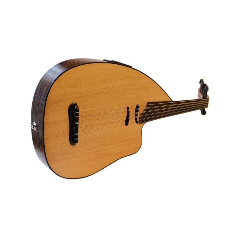 Special electric oud PROUD-4 with ebony bowl and spruce face by Mehmet Caymaz