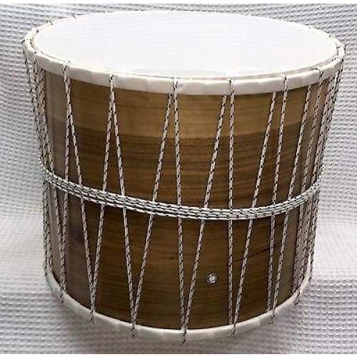 Walnut Turkish davul by Trir Music with natural skin heads