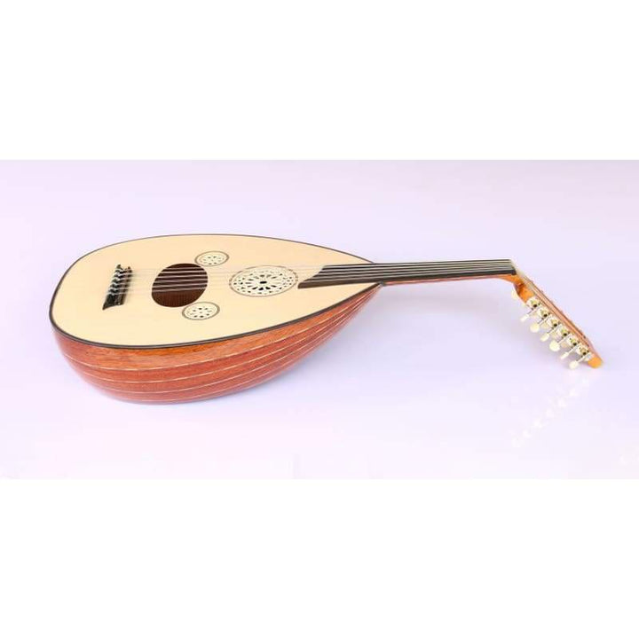 Turkish professional electric oud AOK-301G with mahogany bowl and spruce face